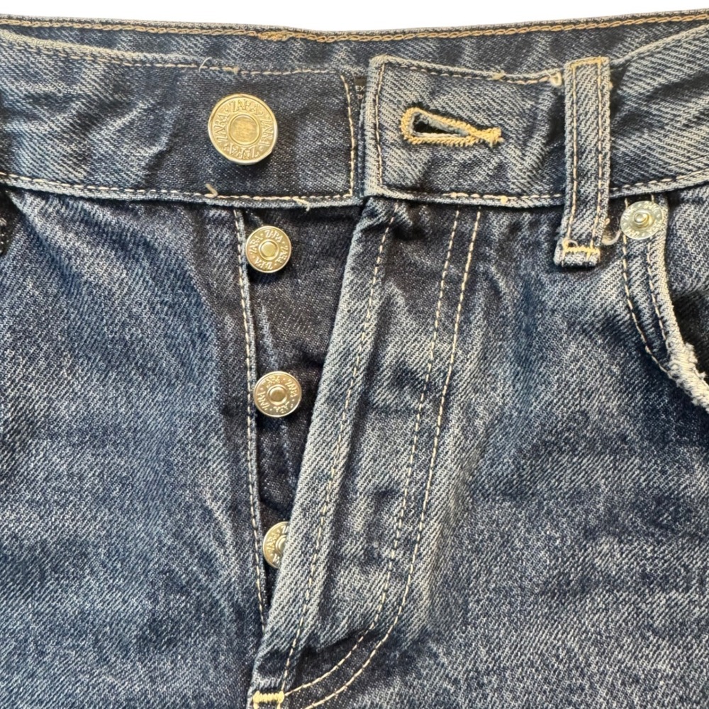 Zara + Denim Jeans Womens Size 6 Medium‎ Wash Straight Leg Button Fly EUC - Picture 4 of 9